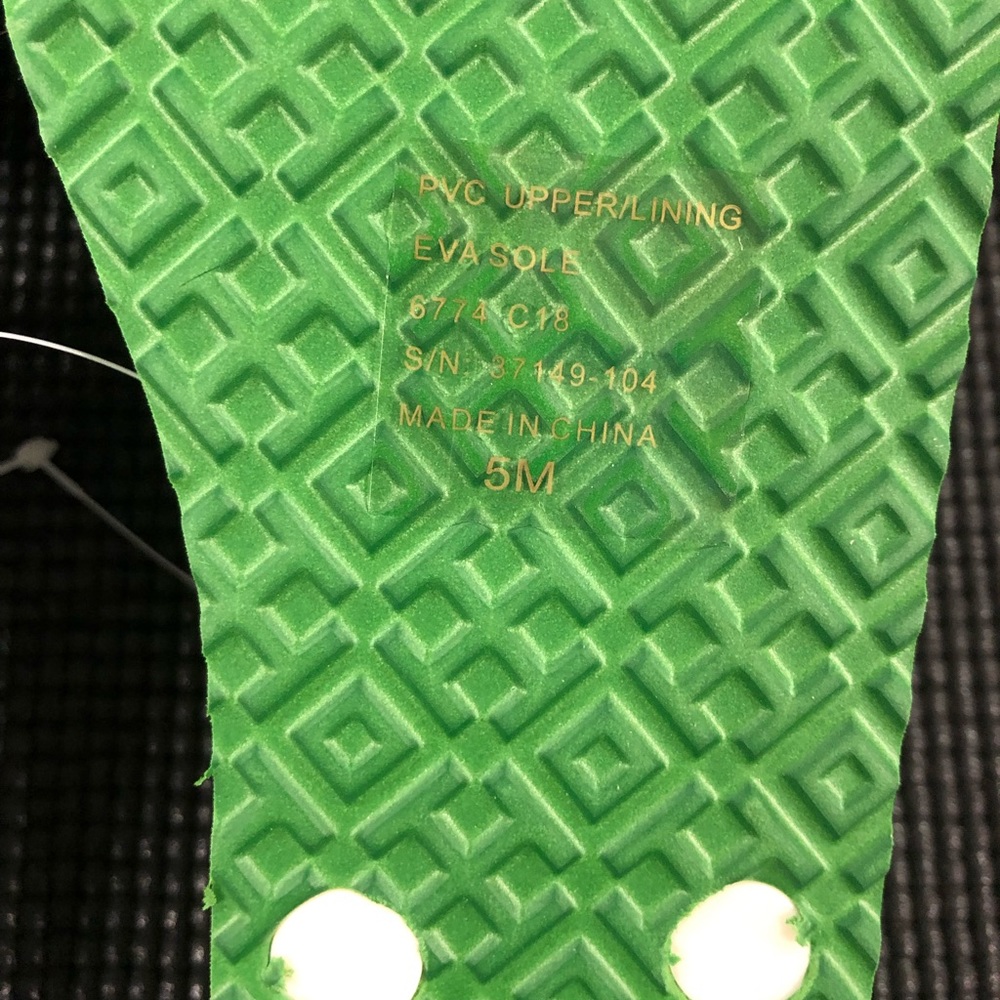 ๐ HP ๐ ๐ Tory Burch Wild Pansy New Ivory Flip Flops - Picture 7 of 9